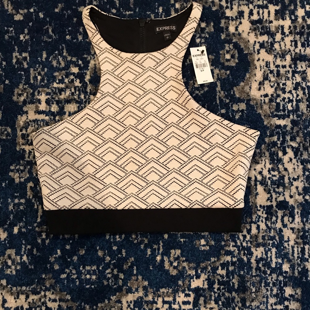 Black and White crop top